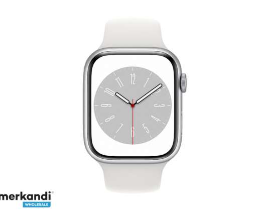 Apple Watch Series 8 GPS Cellular 45mm Gümüş Alu Kılıf Beyaz MP4J3FD/A