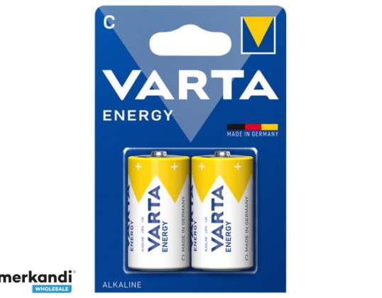 Varta Batería Alcalina, Bebé, C, LR14, 1.5V - Energía, Blíster (Pack de 2)