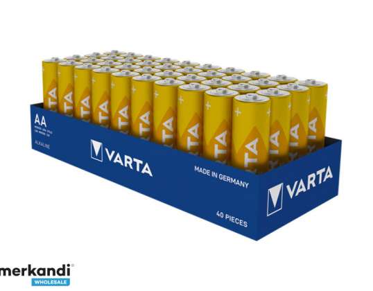 Batería alcalina Varta, Mignon, AA, LR06, 1,5 V, larga duración, bandeja (paquete de 40)