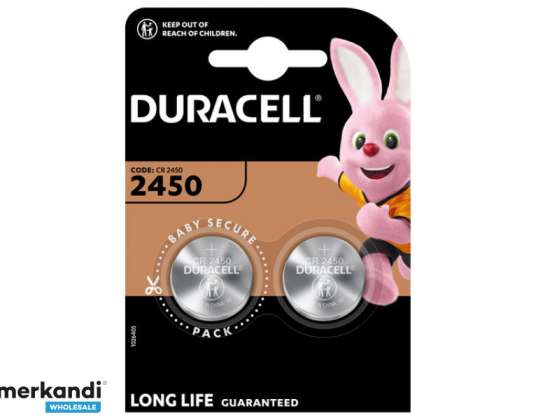 Duracell lítium akkumulátor, Knopfzelle, CR2450, 3 V buborékfólia (2 csomag)