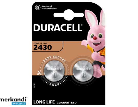 Duracell-batteri litium, CR2430, 3V - elektronikk, blister (2-pakning)