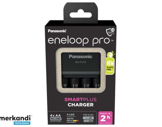 Panasonic universal charger BQ CC55, AA/AAA incl. batteries, 4x AA 2500mAh