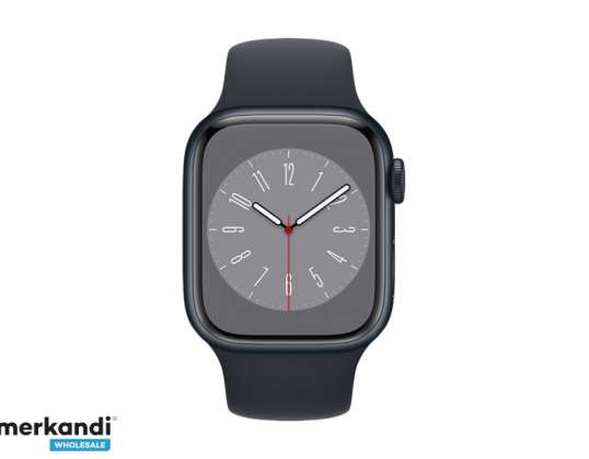 Apple Watch Series 8 GPS 41mm Midnight aluminium deksel Sport Band MNP53FD / A