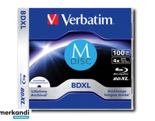 Verbatim M-DISC BD-R XL 100GB/1-4x Jewelcase (1 disco) - Archivmedium