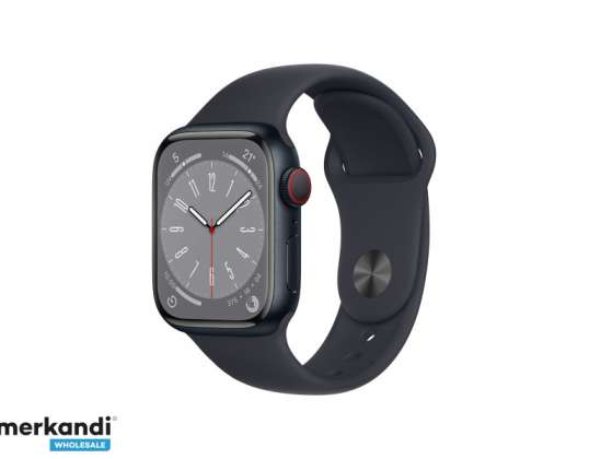 Apple Watch Series 8:n GPS-matkapuhelin, 41 mm:n keskiyö