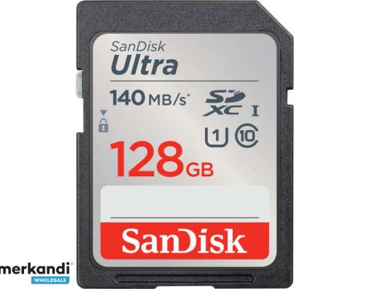 SanDisk Ultra 128GB SDXC 140MB/s laajennettu kapasiteetti SDSDUNB-128G-GN6IN