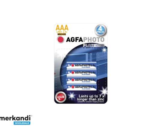 AGFAPHOTO Batterie Alkaline  Micro  AAA  LR03  1.5V   Blister  4 Pack