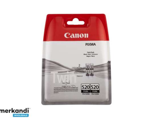 Pack de 2 encres Canon PGI-520BK 19 ml Noir - 2932B012