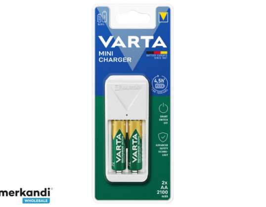 Універсальний зарядний пристрій Varta, міні зарядний пристрій - включно з акумуляторами, 2x АА, роздріб