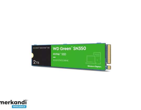 Зеленый твердотельный накопитель WD M.2 2 ТБ SN350 NVMe PCIe 3.0 x 4 WDS200T3G0C