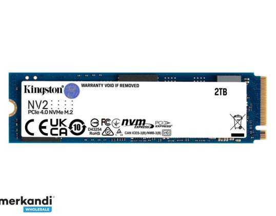 Kingston SSD M.2 2 TB NV2 NVMe PCIe 4.0 x 4 SNV2S/2000G