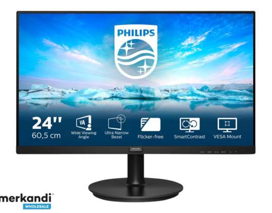 Philips V Line 241V8L / 00 60,5cm / 23,8 - Full HD 4ms 16: 9 VGA HDMI musta