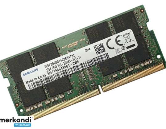 "Samsung" RAM atmintis - DDR4 32GB 3200MHz 260 kontaktų SO DIMM M471A4G43AB1-CWE