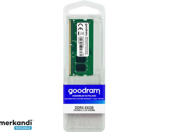 GOODRAM 16 GB DDR4-RAM SO-DIMM PC3200 CL22 1x16 rango singolo