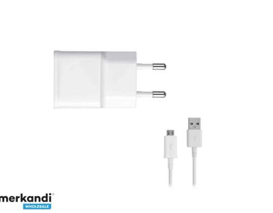 Chargeur Rapide Samsung + Câble USB vers Câble USB Type C Blanc BULK