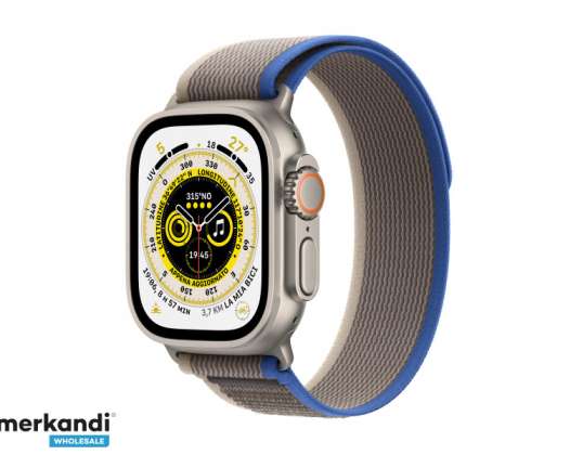 Apple Watch Ultra GPS Matkapuhelin 49mm Titaani sininen/harmaa polkusilmukka MNHL3FD/A