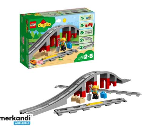 LEGO DUPLO железопътен мост и релси, строителна играчка - 10872