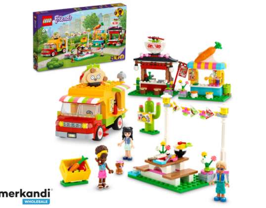 „LEGO Friends“ gatvės maisto turgus su „Taco Truck“ ir „Smoothie“ baru – 41701