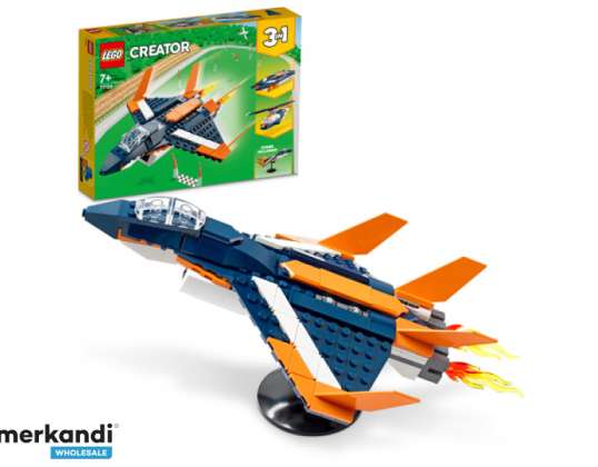 Jucărie de construcție cu jet supersonic LEGO Creator 3-în-1 - 31126