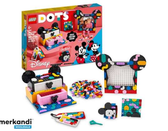 LEGO DOTS Disney Mickey & Minnie Atgal į mokyklą kūrybinė dėžutė – 41964