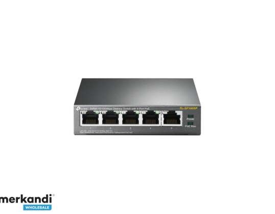 TP-LINK TL-SF1005P Fast Ethernet no administrado (10/100) Soporte Power Over Ethernet (PoE) Negro