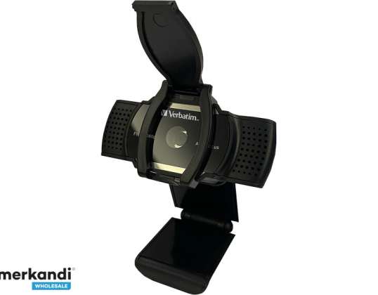 Webcam Verbatim com microfone AWC-01 Full HD 1080p Autofocus varejo 49578