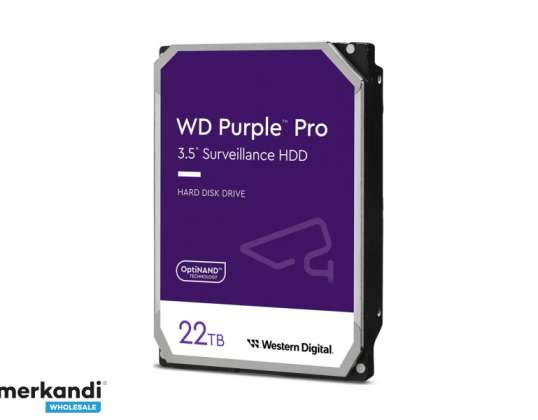 WD Purple Pro 22TB 512MB 3.5 SATA 6GB/S 7200RPM Serial ATA WD221PURP