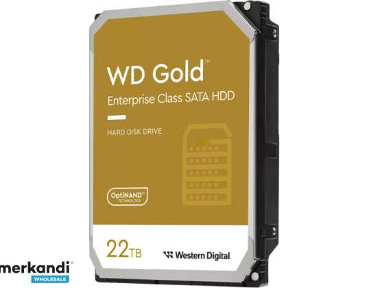 WD Gold 22TB 256MB 3.5 SATA 6GB/S 5400 RPM Seriële ATA WD221KRYZ