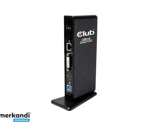 Club 3D USB 3.0 Dual Display Docking Station Nero Pianoforte Laccato CSV-3242HD