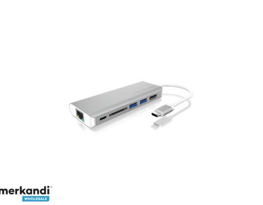 ICY BOX Док-станция USB 3.2 Type-C USB Type-A Серебристо-белый IB-DK4034-CPD
