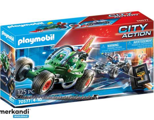 Playmobil City Action - Police Kart: Καταδίωξη του ληστή θησαυροφυλακίου (70577)
