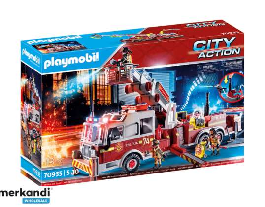 Playmobil City Action   Feuerwehr Fahrzeug: US Tower Ladder  70935