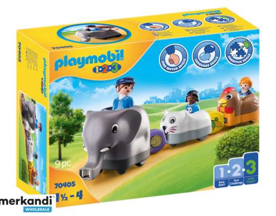 Playmobil 1.2.3   Mein Schiebetierzug  70405