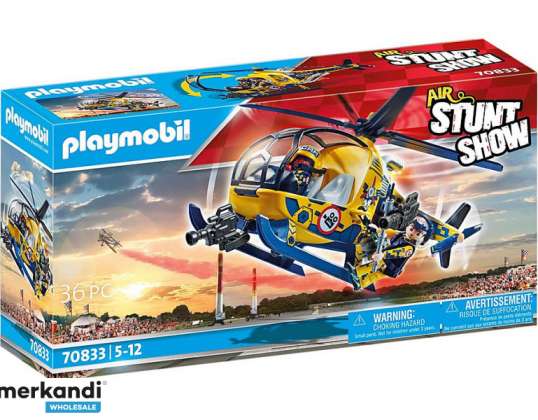 "Playmobil" kaskadininkų šou - oro kaskadininkų filmų įgulos sraigtasparnis (70833)