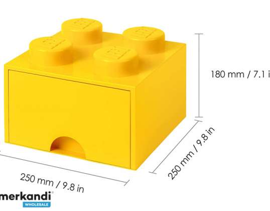 LEGO kaladėlių laikymo stalčius 4 GELTONAS (40051732)