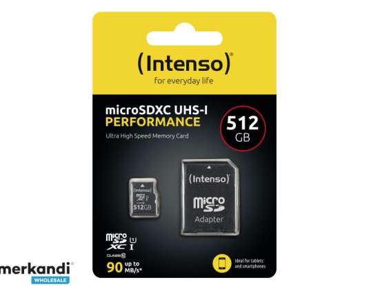Výkon Intenso MicroSDXC UHS-I 512 GB 3424493