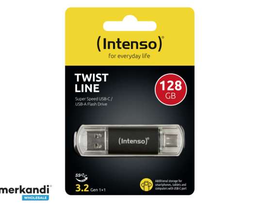 Intenso Twist Line USB zibspuldze 128GB 3.2 paaudzes USB-C USB-A 3539491
