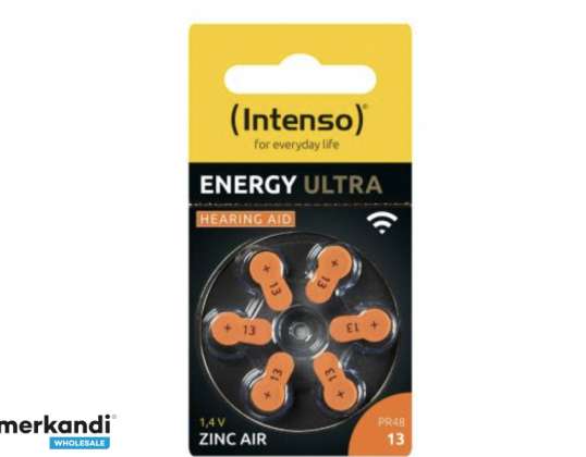 Intenso Energy Ultra A13 PR48 Cellule bouton pour appareils auditifs 6 Blister 7504426