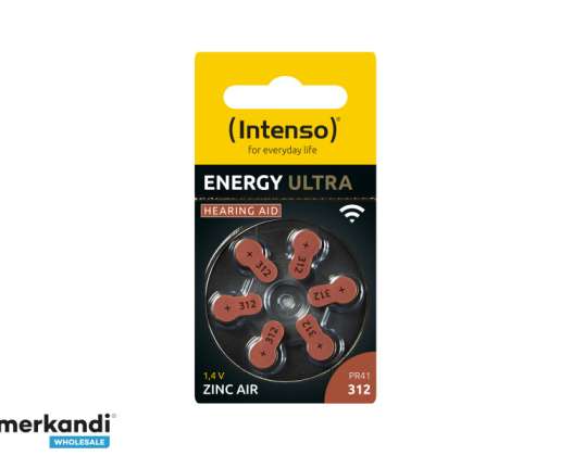 Intenso Energy Ultra A312 PR41 Knappcell för hörapparater 6 blister 7504436