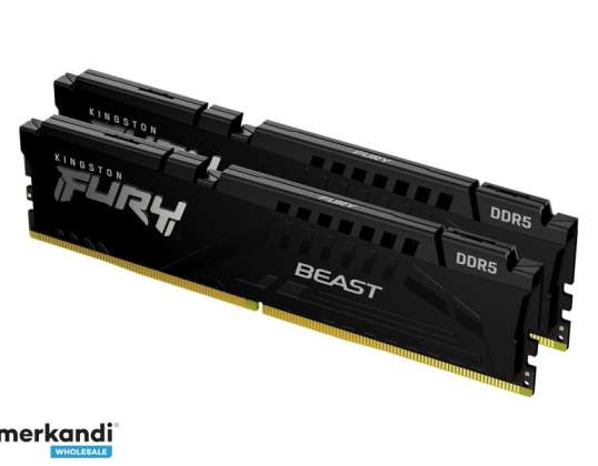 Kingston Fury Beast komplekts 2 x 16GB 5600MHz DDR5 DIMM Black KF556C36BBEK2-32