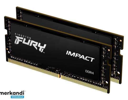 Zestaw Kingston Fury Impact Kit 2 x 32 GB pamięci DDR4 CL16 2666 MHz SODIMM KF426S16IBK2/64