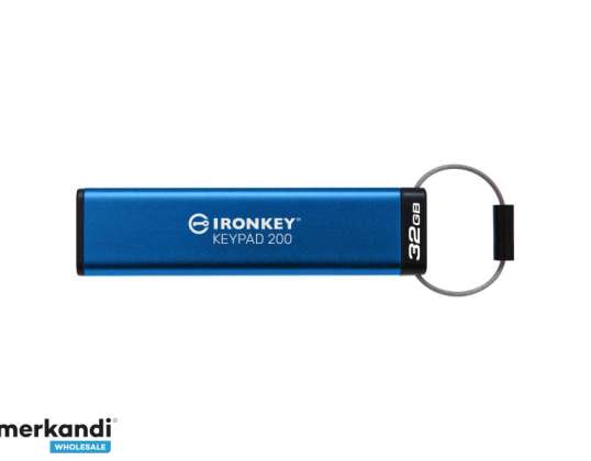 Kingston USB Flash 32GB IronKey Πληκτρολόγιο 200 AES-256 IKKP200/32GB