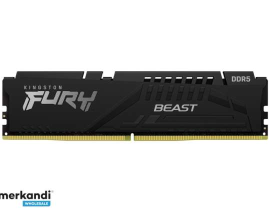 Kingston Fury Beast Μαύρο 8GB DDR5 5200MT/s CL36 DIMM KF552C36BBE-8