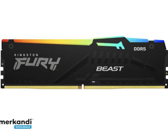 Kingston Fury Beast Μαύρο RGB 8GB DDR5 5200MT/s CL36 DIMM KF552C36BBEA-8