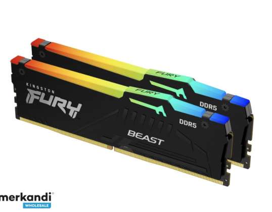 Kingston Fury Beast RGB 2 x 8 ГБ DDR5 5600MT/с CL36 DIMM KF556C36BBEAK2-16