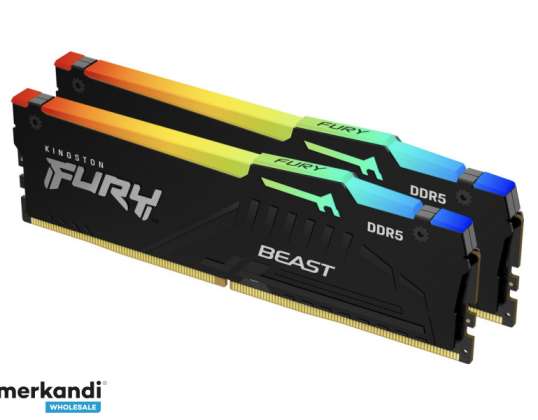 Kingston Fury Beast RGB komplekt 2x8GB DDR5 6000MT/s CL36 DIMM KF560C36BBEAK2-16