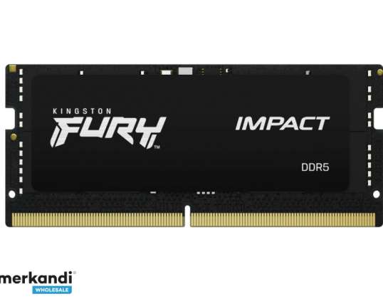 Kingston Fury Impact Zwart 16GB DDR5 5600MT/s CL40 SODIMM KF556S40IB-16