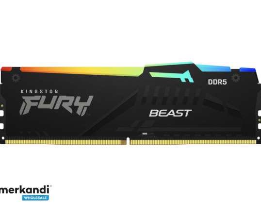 Kingston Fury Beast musta RGB 32GB DDR5 5600MT/s CL36 DIMM KF556C36BBEA-32