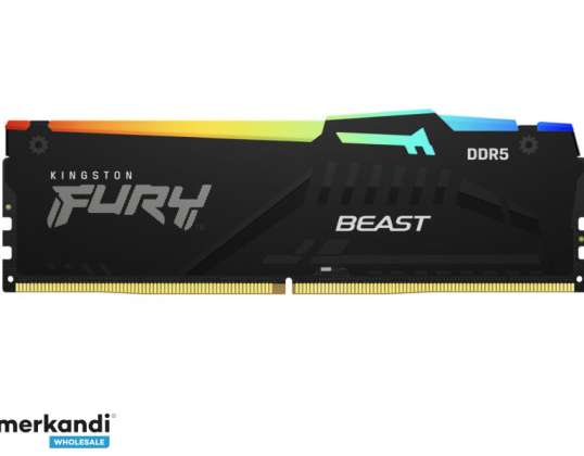 Kingston Fury Beast Μαύρο RGB 32GB DDR5 6000MT/s CL36 DIMM KF560C36BBEA-32