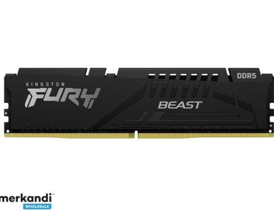 Kingston Fury Beast Μαύρο 32GB DDR5 6000MT/s CL40 DIMM KF560C40BB-32